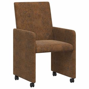 vidaXL Chaises de Salle &agrave; Manger avec Roues 2 pc Simili cuir su&eacute;d&eacute;
