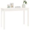 vidaXL Table console Blanc 110x40x75 cm Bois massif de pin