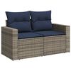 vidaXL Salon de jardin avec coussins 8 pcs gris résine tressée acacia