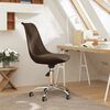 vidaXL Chaise pivotante de bureau Marron fonc&eacute; Tissu