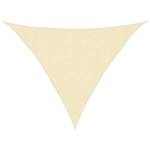 vidaXL Voile d'ombrage 160 g/m&sup2; Cr&egrave;me 3,5x3,5x4,9 m PEHD