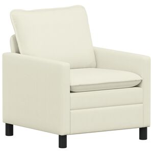 vidaXL Canap&eacute; Cr&egrave;me 76 x 81 x 87,5 cm Tissu