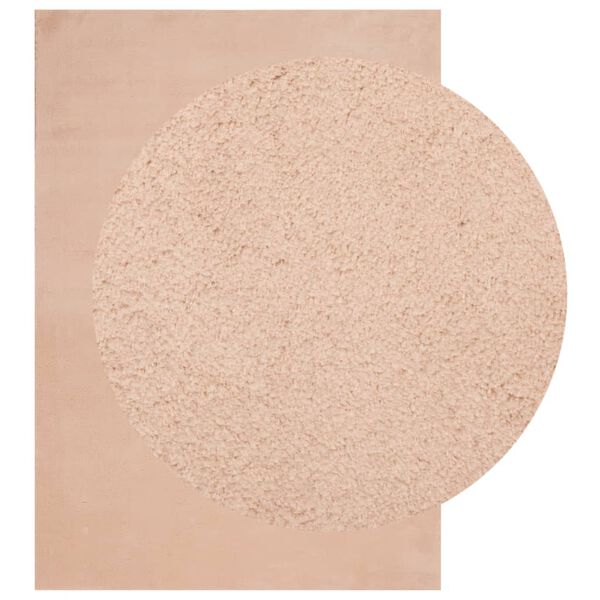 vidaXL Tapis HUARTE &agrave; poils courts doux lavable rouge clair 140x200 cm