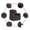 vidaXL Fauteuil inclinable Marron fonc&eacute; Tissu
