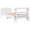 vidaXL Cadre de lit sans matelas blanc 100x200 cm bois de pin massif