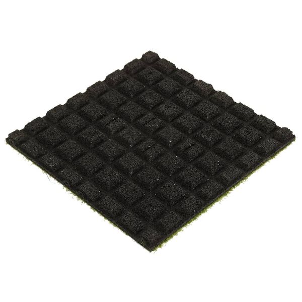 vidaXL Carreaux de gazon artificiel 4 pcs 50x50x2,5 cm Caoutchouc