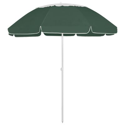 vidaXL Parasol de plage Vert 300 cm