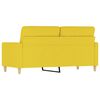 vidaXL Canap&eacute; &agrave; 2 places Jaune clair 140 cm Tissu