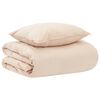 vidaXL Ensemble de Duvet Beige 140 x 200 cm Coton, Kapok, Polyester