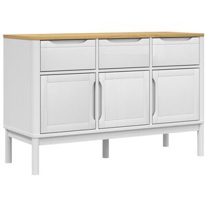 vidaXL Buffet FLORO blanc 114x43x74 cm bois massif de pin