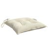 vidaXL Coussins de chaise lot de 6 blanc cr&egrave;me 40x40x7 cm tissu oxford