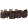vidaXL Ensemble de salle &agrave; manger pour jardin 9 pc Marron et taupe PP