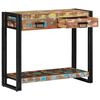 vidaXL Table console Multicolore bois de récupération massif