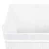 vidaXL Panier &agrave; linge avec une seule section bambou blanc 83 L
