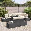 vidaXL Ensemble de canap&eacute; de jardin 9 pcs Noir Poly rotin