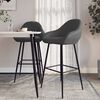 vidaXL Tabourets de bar lot de 2 gris similicuir