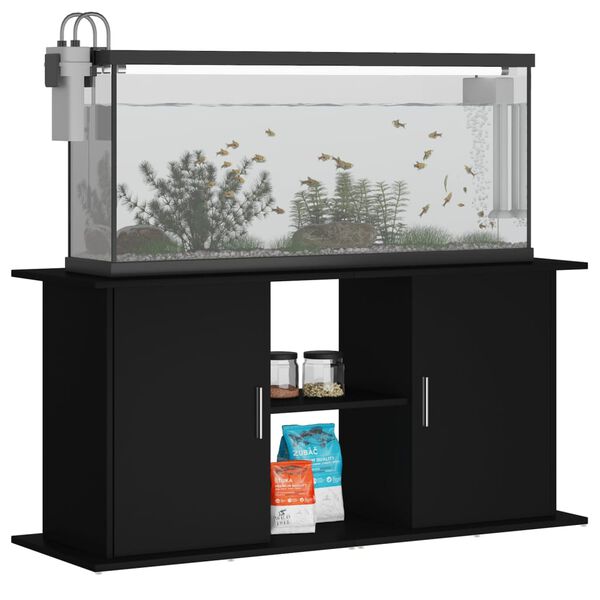 vidaXL Support pour aquarium noir 121x41x58 cm bois d'ing&eacute;nierie