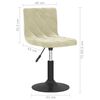 vidaXL Chaises &agrave; manger pivotantes lot de 4 Cr&egrave;me Velours