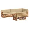 vidaXL Ensemble de canap&eacute;s d'ext&eacute;rieur 8 pc Naturel et Beige Polyester