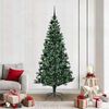 vidaXL Sapin de No&euml;l artificiel pr&eacute;-&eacute;clair&eacute; Vert 210 cm PVC et m&eacute;tal