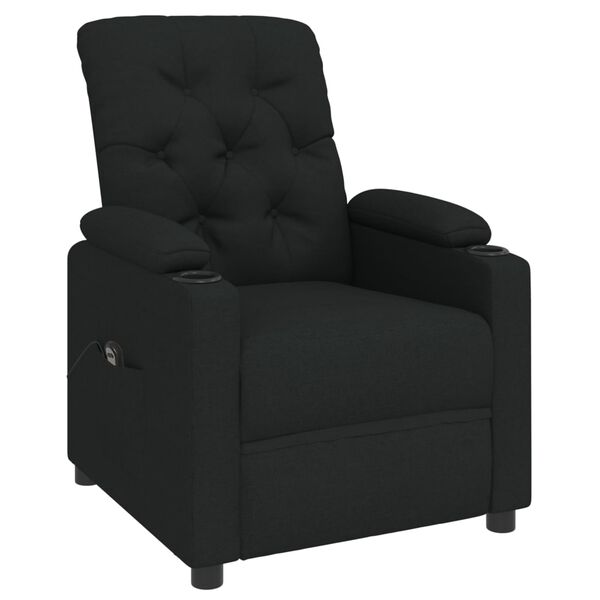 vidaXL Fauteuil inclinable &eacute;lectrique Noir Tissu