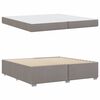 vidaXL Cadre de lit avec matelas Taupe 200 x 200 cm tissu