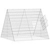 vidaXL Cage pour lapins Argent 215 x 100 x 85 cm Acier galvanis&eacute;