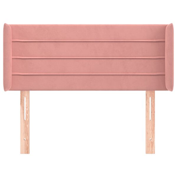 vidaXL T&ecirc;te de lit avec oreilles Rose 83x16x78/88 cm Velours