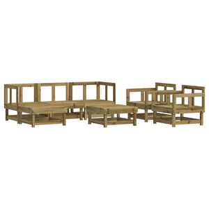 vidaXL Salon de jardin 7 pcs bois de pin impr&eacute;gn&eacute;