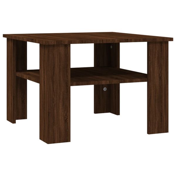 vidaXL Table basse Ch&ecirc;ne marron 60x60x42 cm Bois d'ing&eacute;nierie