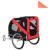 vidaXL Remorque de vélo pour animaux de compagnie rouge et noir