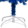 vidaXL Arbre de No&euml;l artificiel pr&eacute;-&eacute;clair&eacute; et boules bleu 210 cm PVC