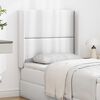 vidaXL Oreille de t&ecirc;te de lit Blanc PVC