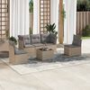 vidaXL Salon de jardin avec coussins 6 pcs beige r&eacute;sine tress&eacute;e