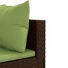 vidaXL Salon de jardin avec coussins 9 pcs marron résine tressée