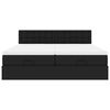VidaXL Cadre de lit ottoman avec matelas noir 200x200 cm similicuir