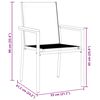 vidaXL Ensemble de salle à manger pour jardin 5 pcs Noir