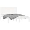 vidaXL Cadre de lit sans matelas blanc 160x200 cm bois massif