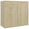 vidaXL Buffet ch&ecirc;ne sonoma 80x36x75 cm bois d'ing&eacute;nierie