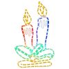 vidaXL Figurine de bougies de No&euml;l avec 144 LED 70x42 cm