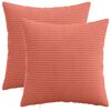 vidaXL Housse de coussin 2 pcs HEERLEN Rouge orange 50 x 50 cm