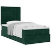 vidaXL Cadre de lit ottoman avec matelas vert fonc&eacute; 100x200 cm velours