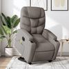 vidaXL Fauteuil inclinable de massage &eacute;lectrique Taupe Tissu