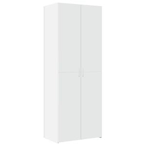 vidaXL Buffet haut blanc 70x42,5x185 cm bois d'ing&eacute;nierie
