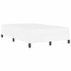 vidaXL Cadre de lit avec matelas Blanc pur 120 x 190 cm tissu