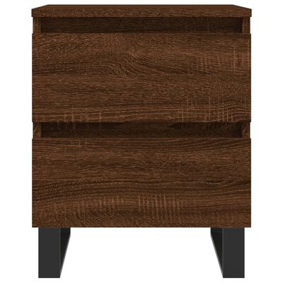 vidaXL Tables de chevet 2 pcs chêne marron 40x35x50 cm bois ingénierie