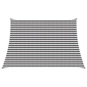 vidaXL Voile d'ombre 3 / 4 x 3 m HDPE Rectangulaire Anthracite et blanc