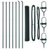 vidaXL Poteau de cl&ocirc;ture. Vert 10 x 1 m (maille de 13 mm) Acier et PVC