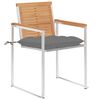 vidaXL Chaises de jardin lot de 6 avec coussins Bois de teck massif