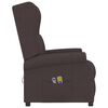 vidaXL Fauteuil de massage &eacute;lectrique &agrave; oreilles marron fonc&eacute; tissu